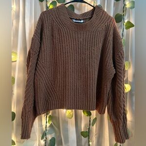 No Boundaries Chocolate Knit Sweater
